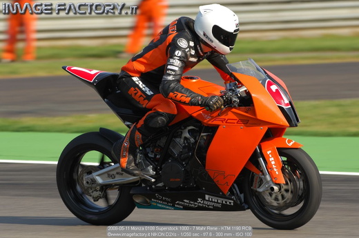 2008-05-11 Monza 0108 Superstock 1000 - 7 Mahr Rene - KTM 1190 RC8